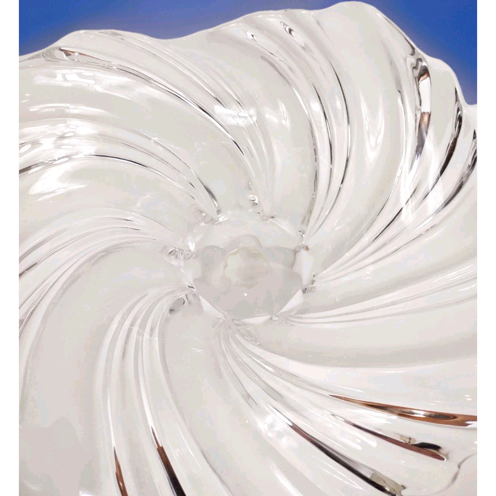 Mikasa Of Germany Belle Epoque Swirl Frosted Glass Pedestal Centerpiece Bowl 12 - Picture 9 of 10